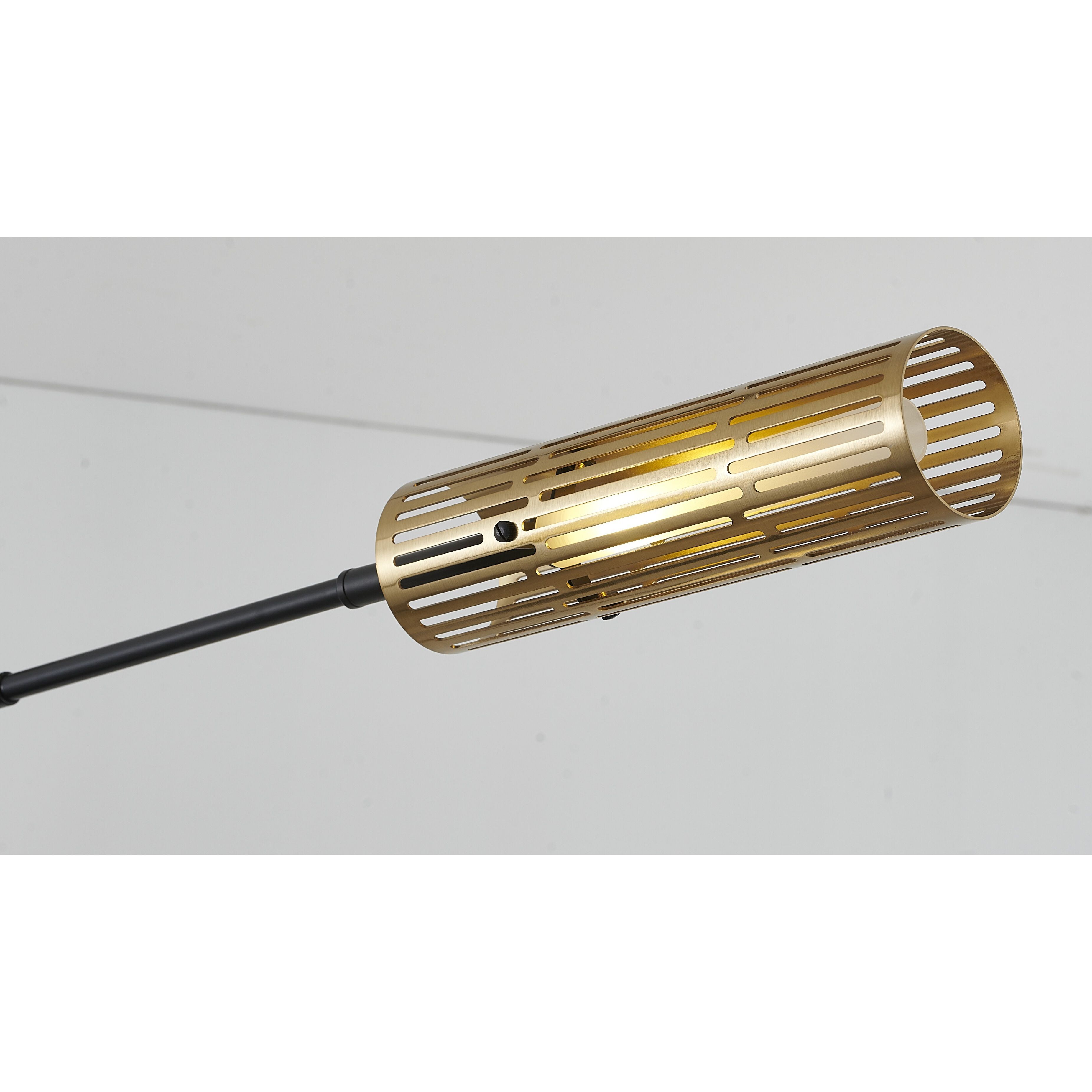 Canada 6 Light 45.6 inch Black and Gold Chandelier Ceiling Light